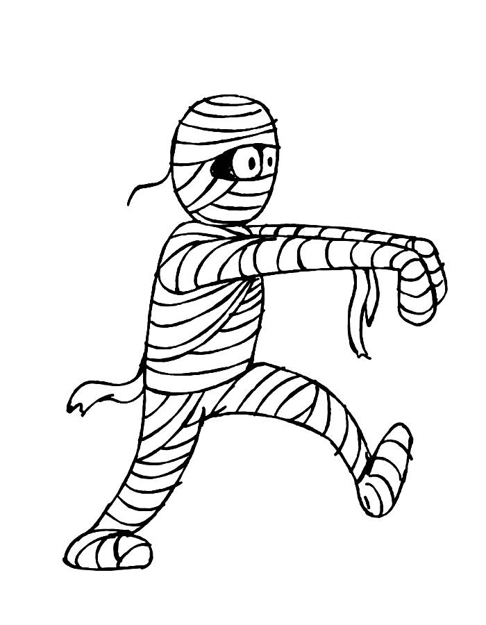 Mummy Coloring Page