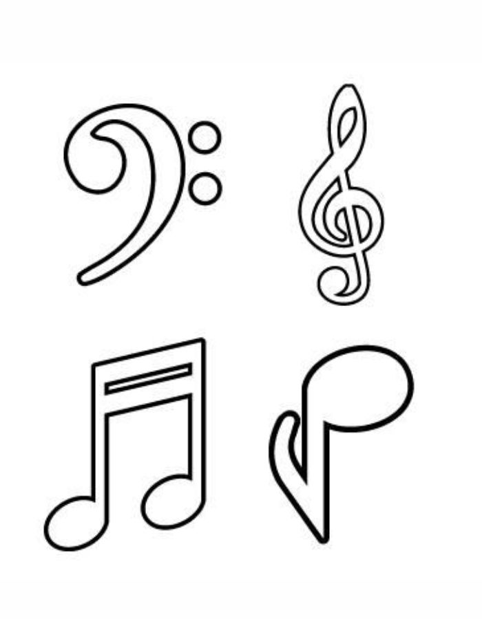 Music Note Sheet Coloring Page