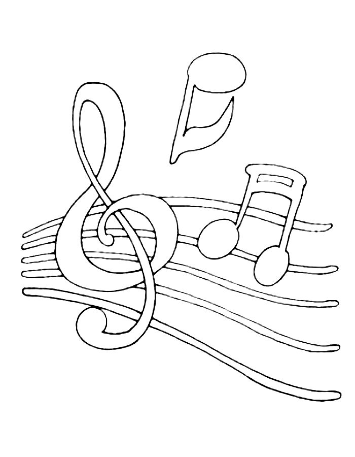 Music Notes Coloring Page