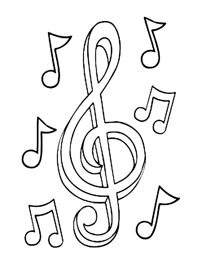 Music Pictures To Color Coloring Page