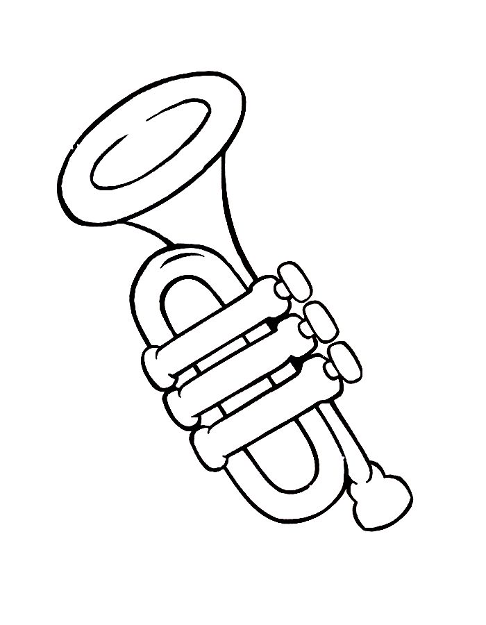 Musical Instruments Coloring Page