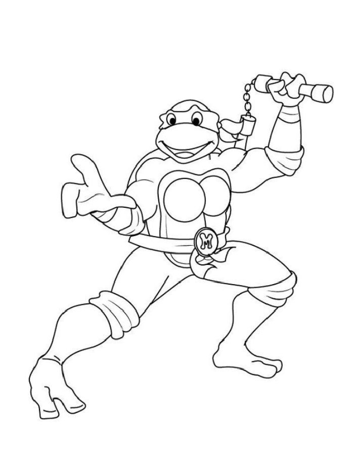 Mutant Ninja Turtles Nickelodeon Coloring Page