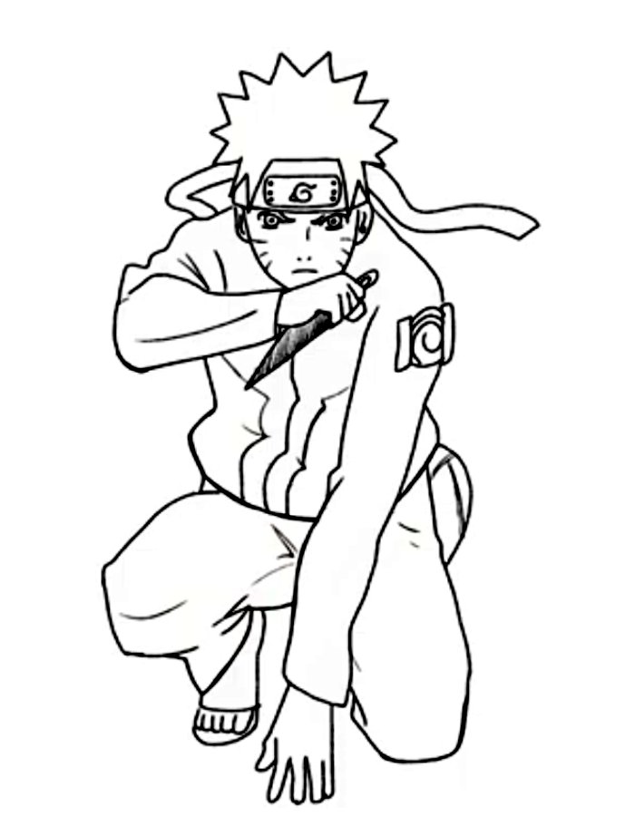 Naruto Uzumaki Coloring Page