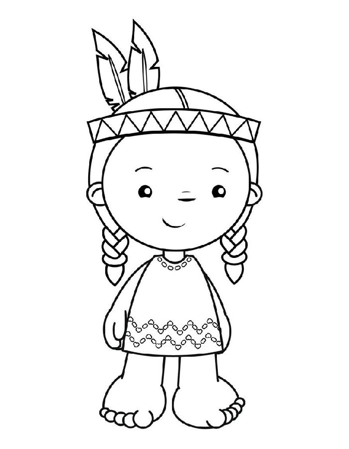 Native American Books Coloring Page