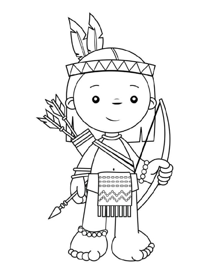 Native American  coloring page