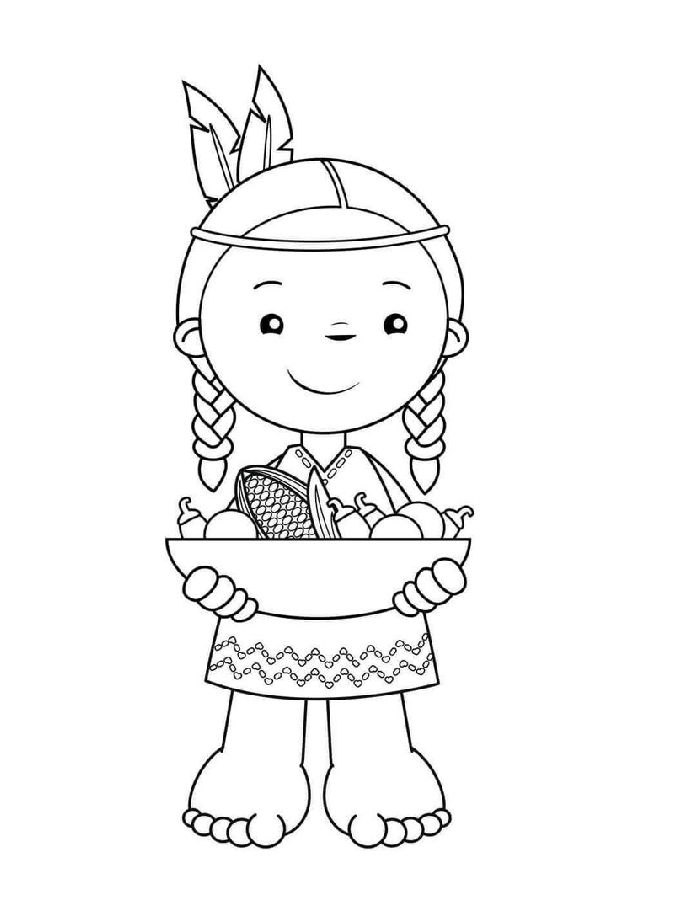 Native American Pictures Coloring Page