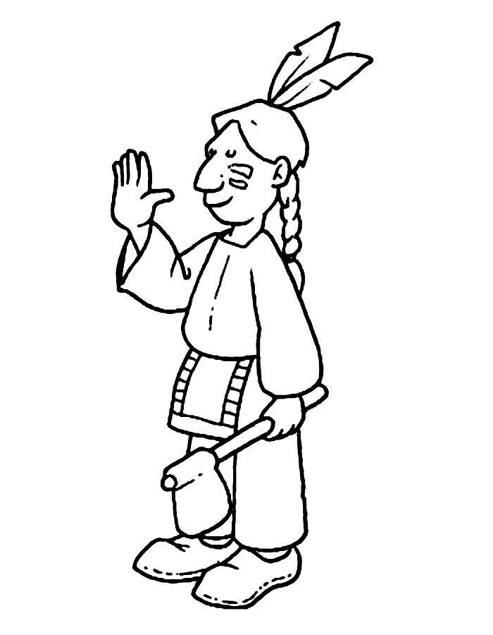 Native American Printable Pdf Coloring Page