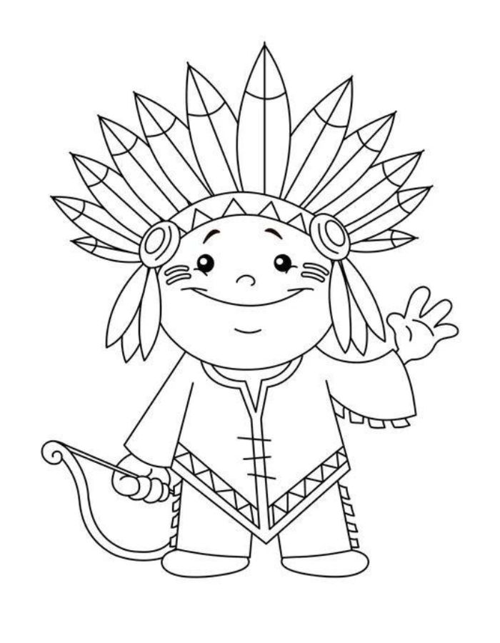 Native American Sheet Coloring Page