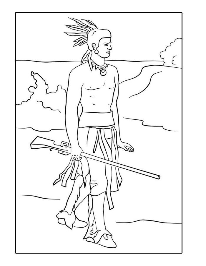 Native American Worksheets Coloring Page