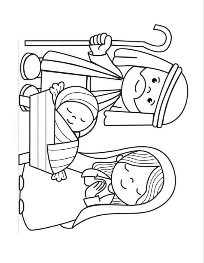 Nativity the birth of Jesus  coloring page