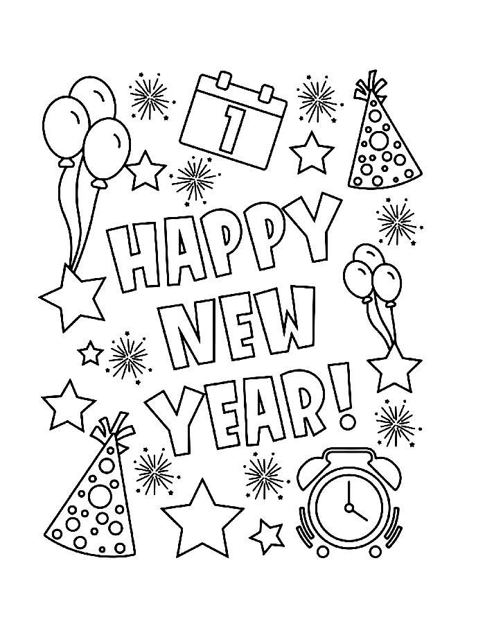 New Year 2026 Simple Art