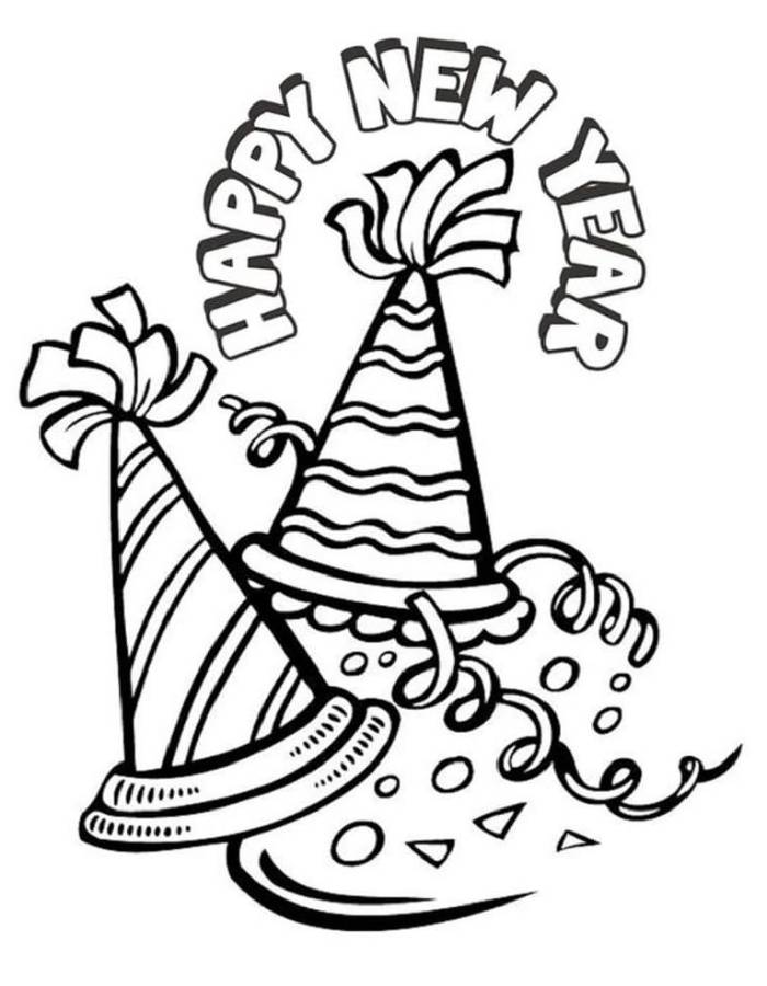 New Years Activity Sheet Coloring Page