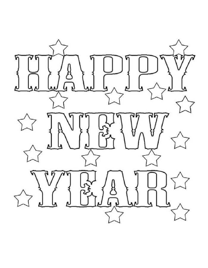 2026 New Years Day Coloring Page
