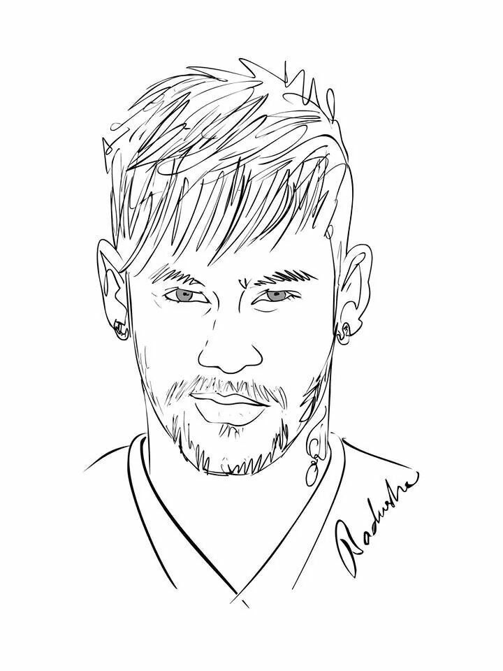 Neymar Coloring Pages