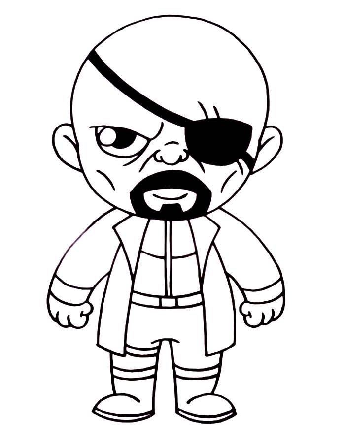 Nick Fury Coloring Page