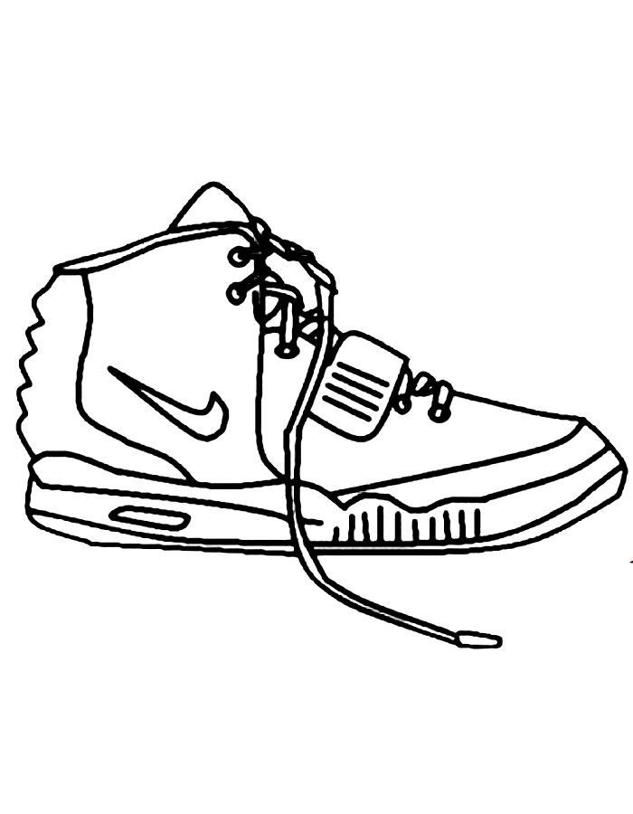 Nike Airmax Yeezy Coloring Page