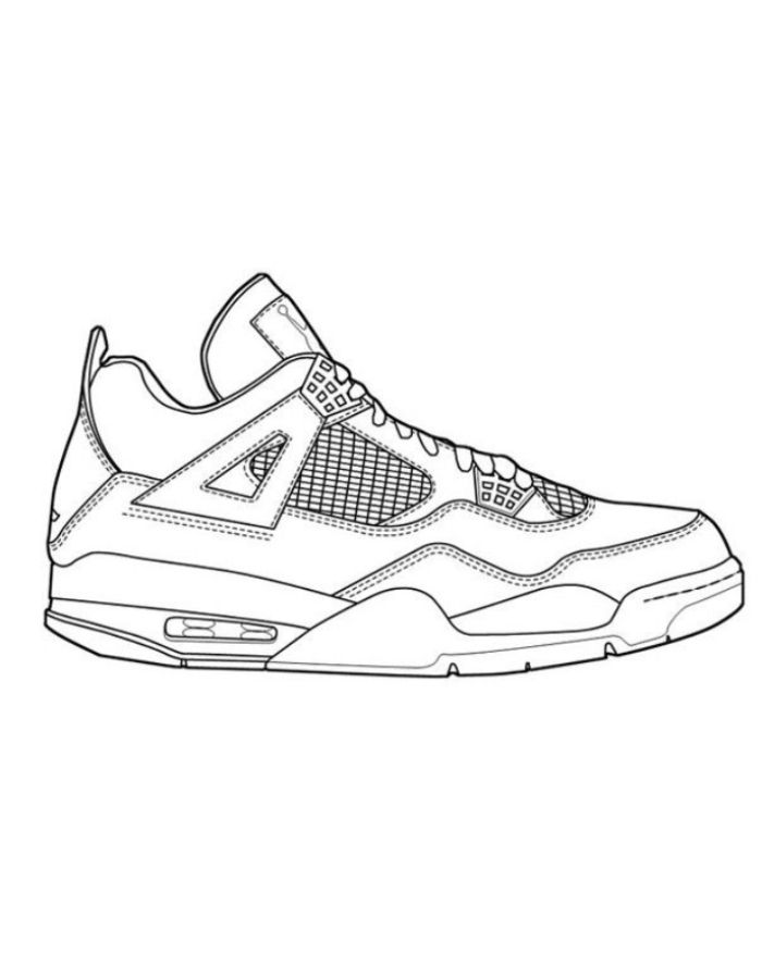 Nike Jordans Coloring Page