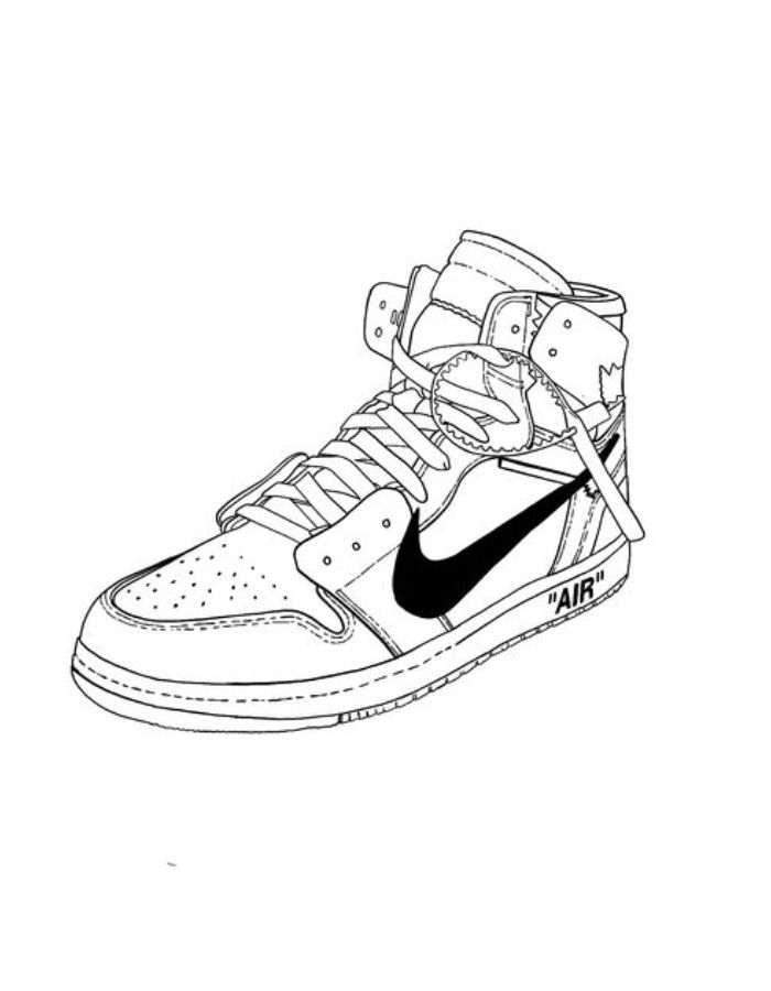 Nike Outline Coloring Page