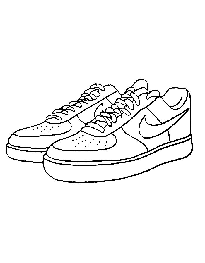 Nike Shoes Coloring Page