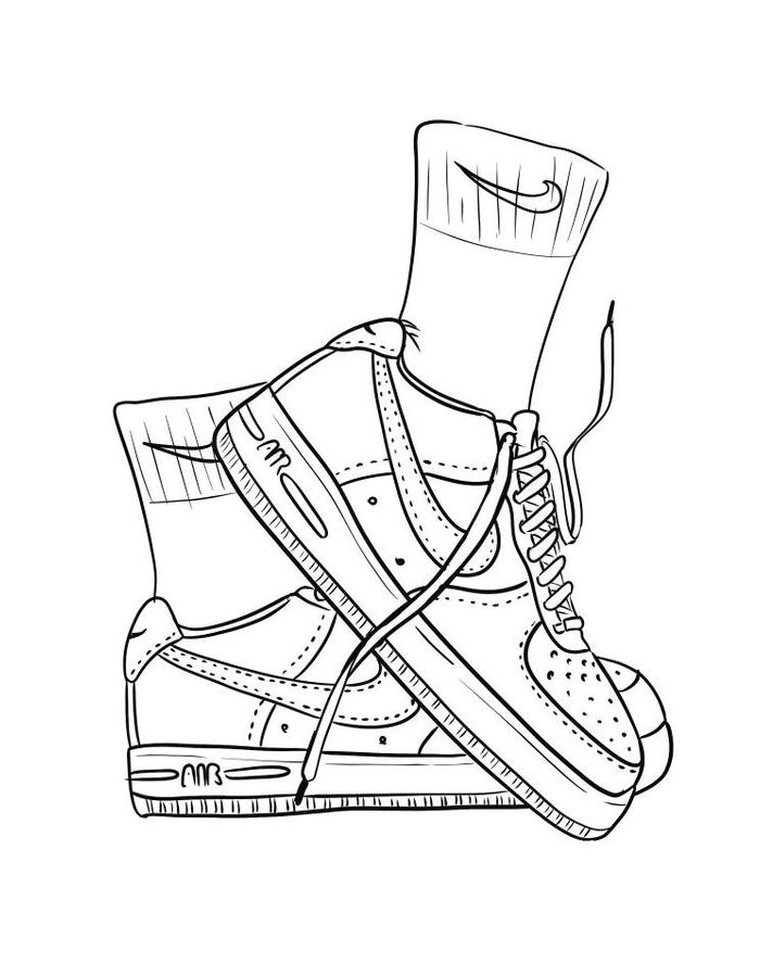 Nike Sneaker Coloring Page