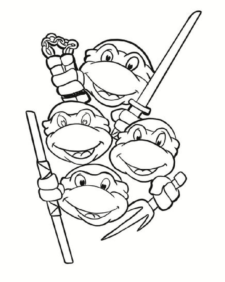 Ninja Turtle Printable Coloring Page