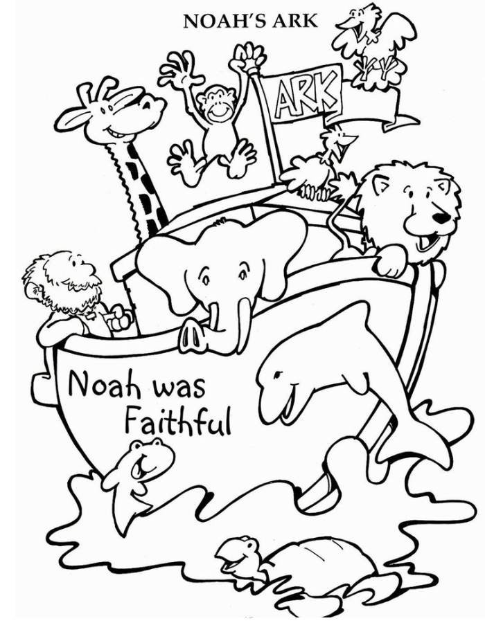 Noah And Ark Coloring Page