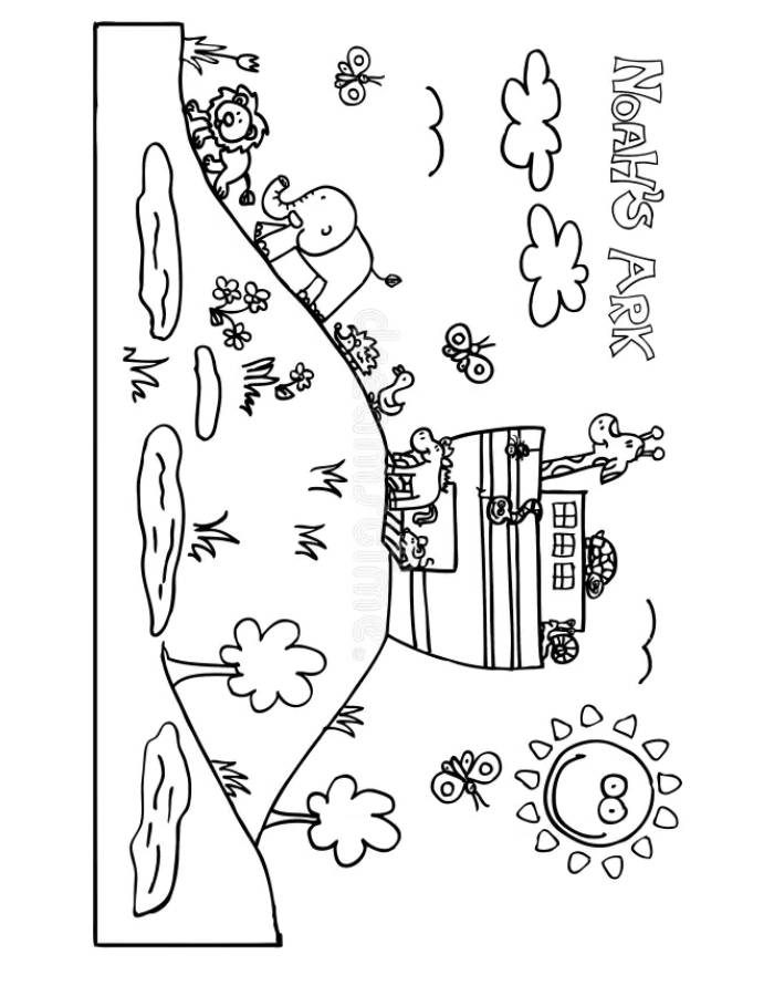 Noah Ark Coloring Page