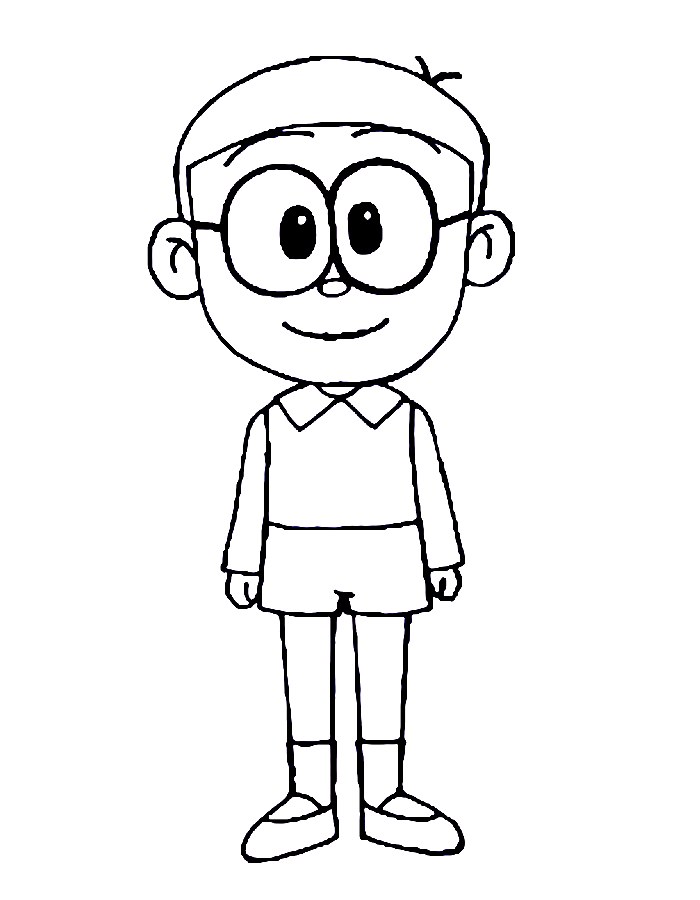 Nobita Coloring Page