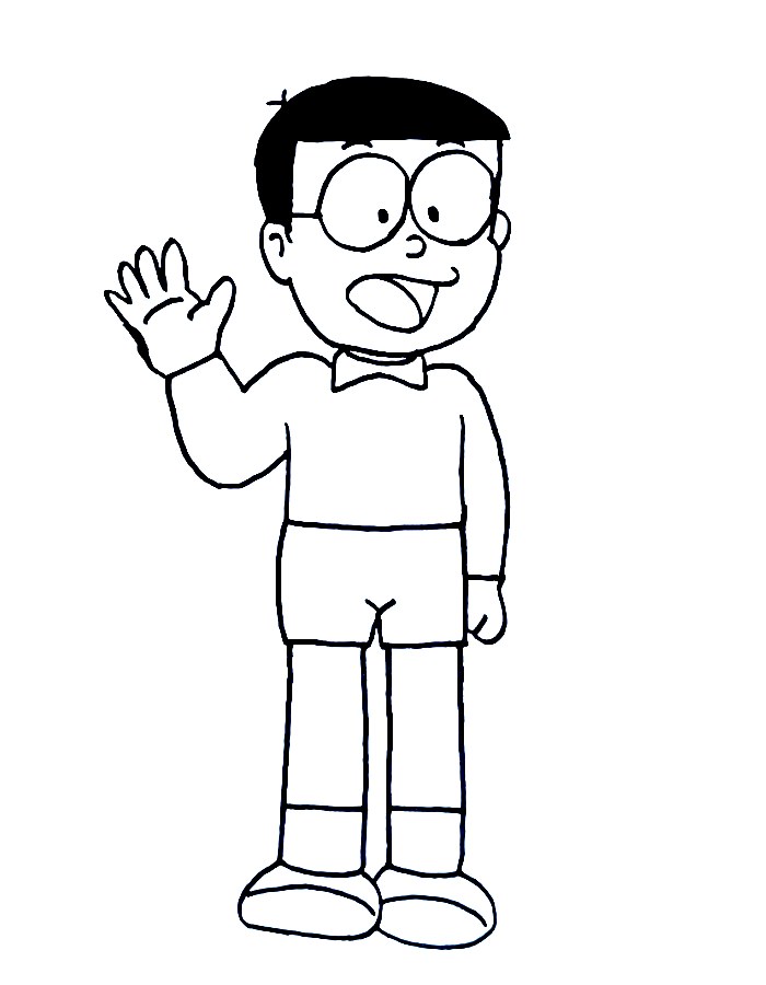 Nobita From Doraemon Coloring Page