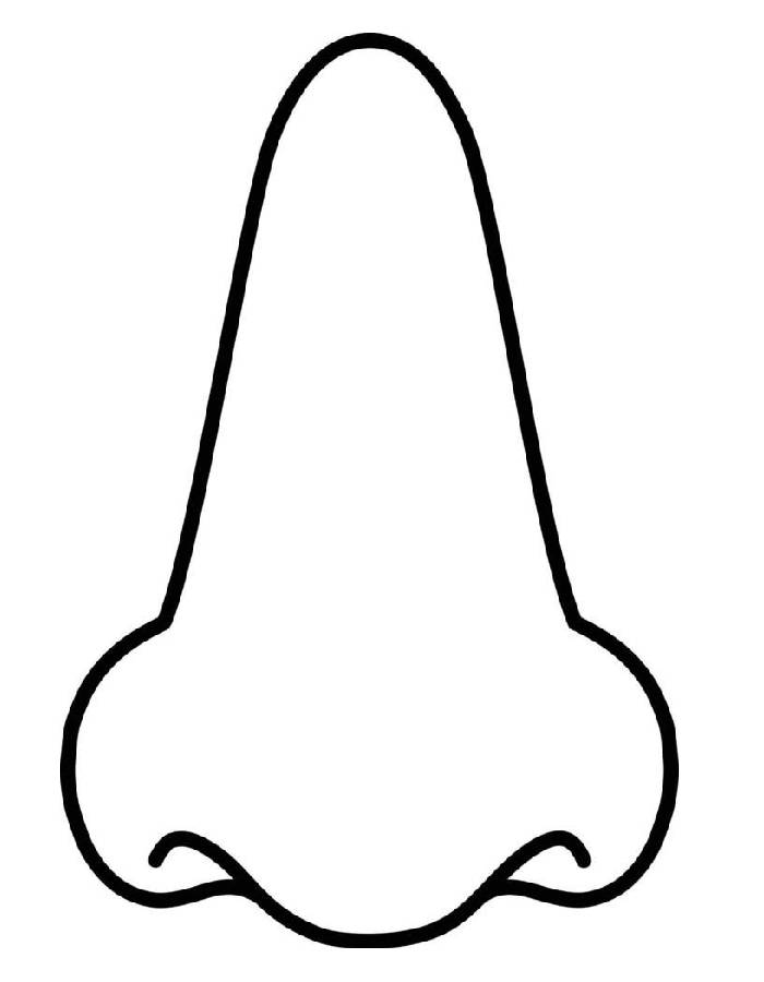 Nose Outline Illustration Coloring Page
