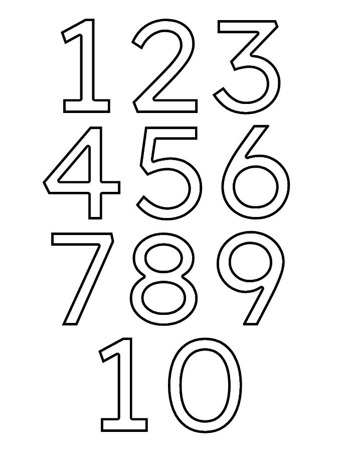 Number Coloring Pages (Free Printable PDF)