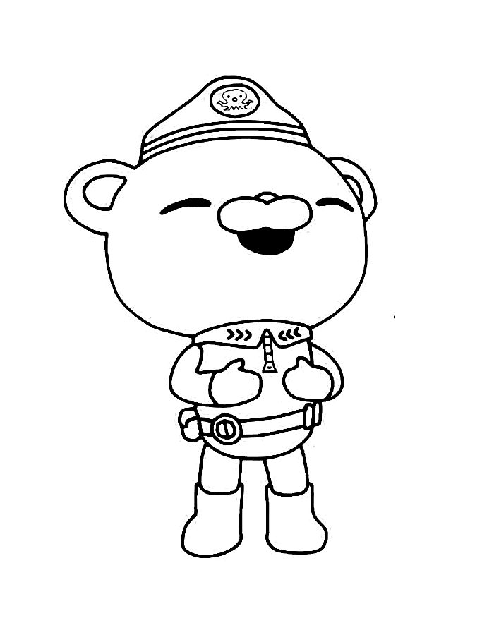 Octonauts Captain Barnacles Bear Coloring Page