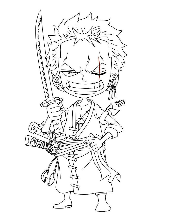 One Piece Character Coloring Page