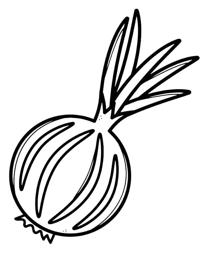 Onion Cartoon Coloring Page