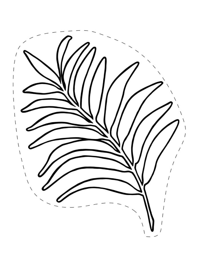 Palm Leaf For Palm Sunday Coloring Page