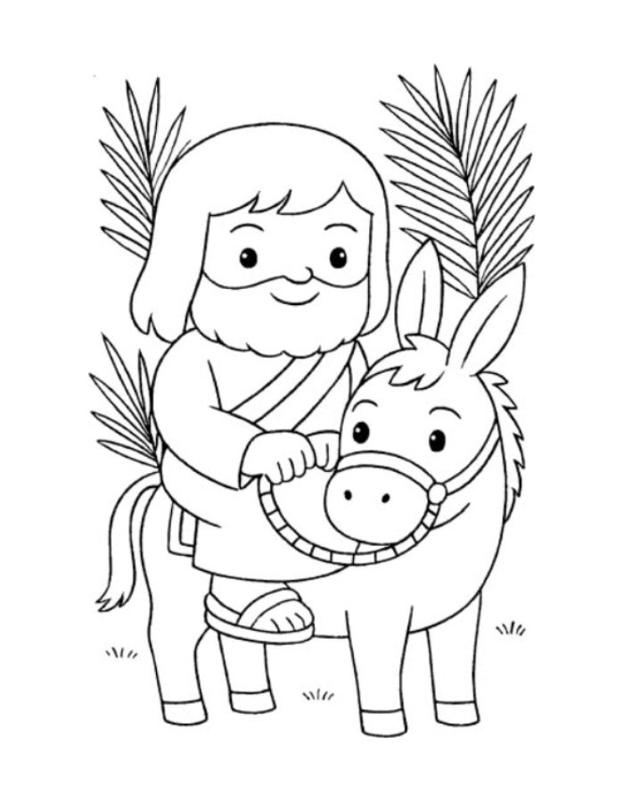 Palm Sunday Coloring Page