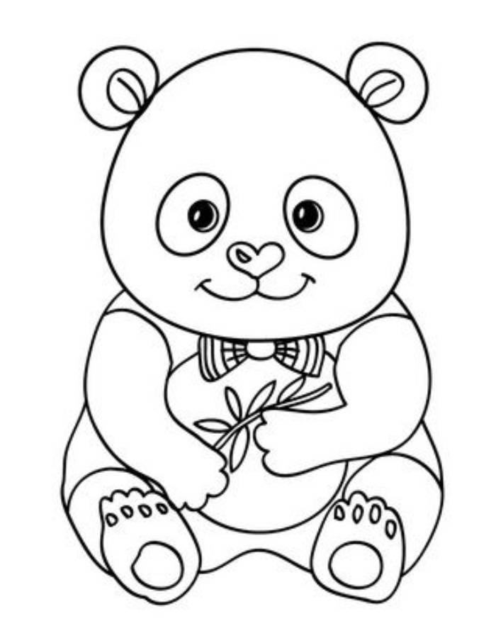 Panda Cartoon Wallpaper Coloring Page