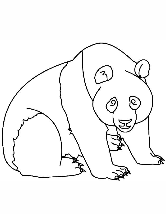 Panda Line Drawing Coloring Page