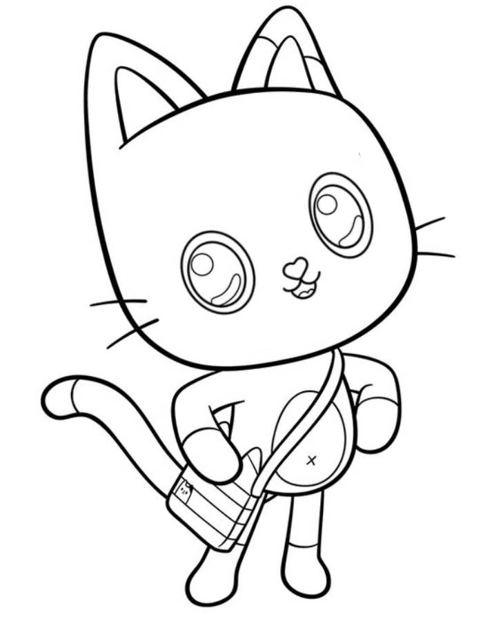 Pandy Gabby's Dollhouse Coloring Page