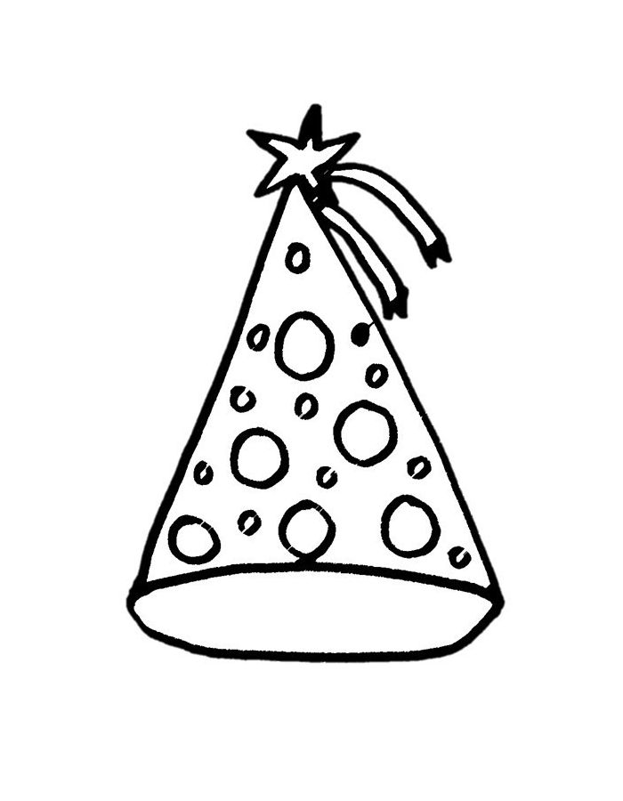 Party Hat Pictures To Color Coloring Page