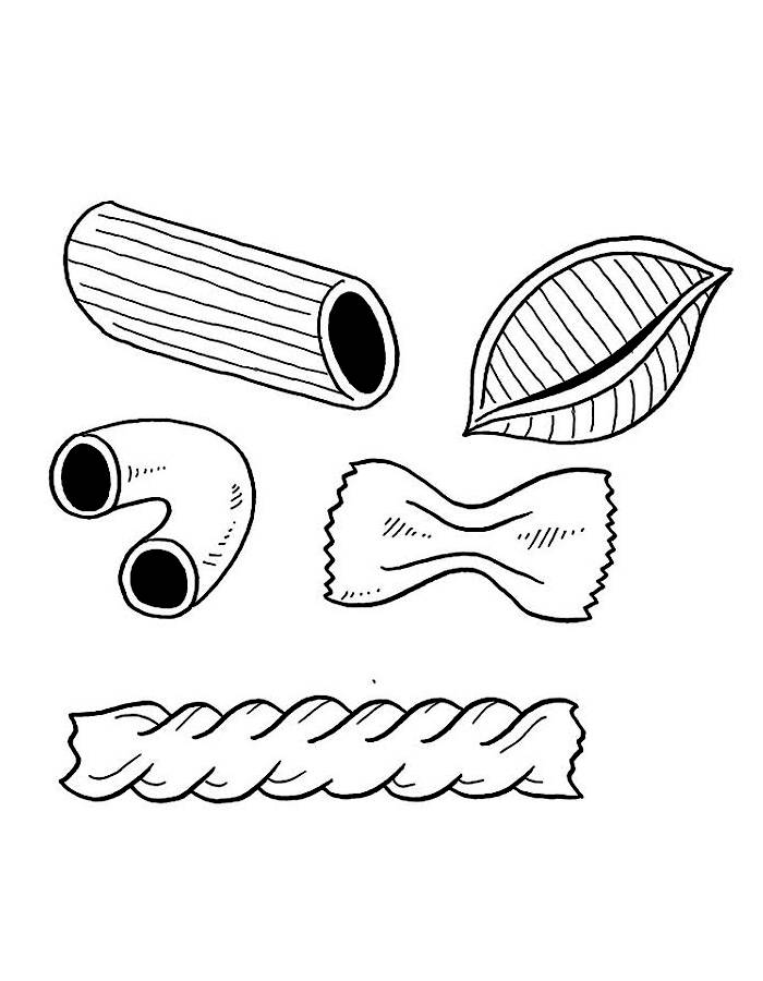 Pasta Coloring Page