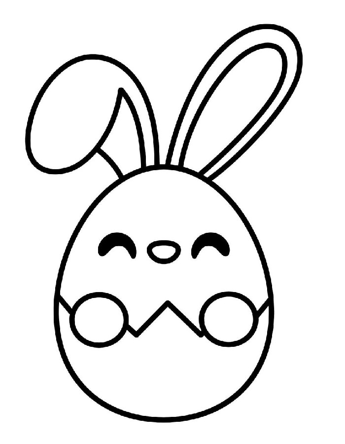 Peep Bunny Coloring Page
