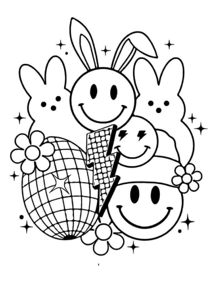 Peeps Coloring Page