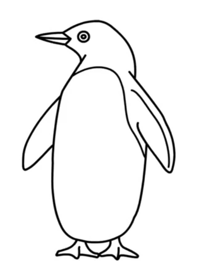 Penguin For Beginners Coloring Page