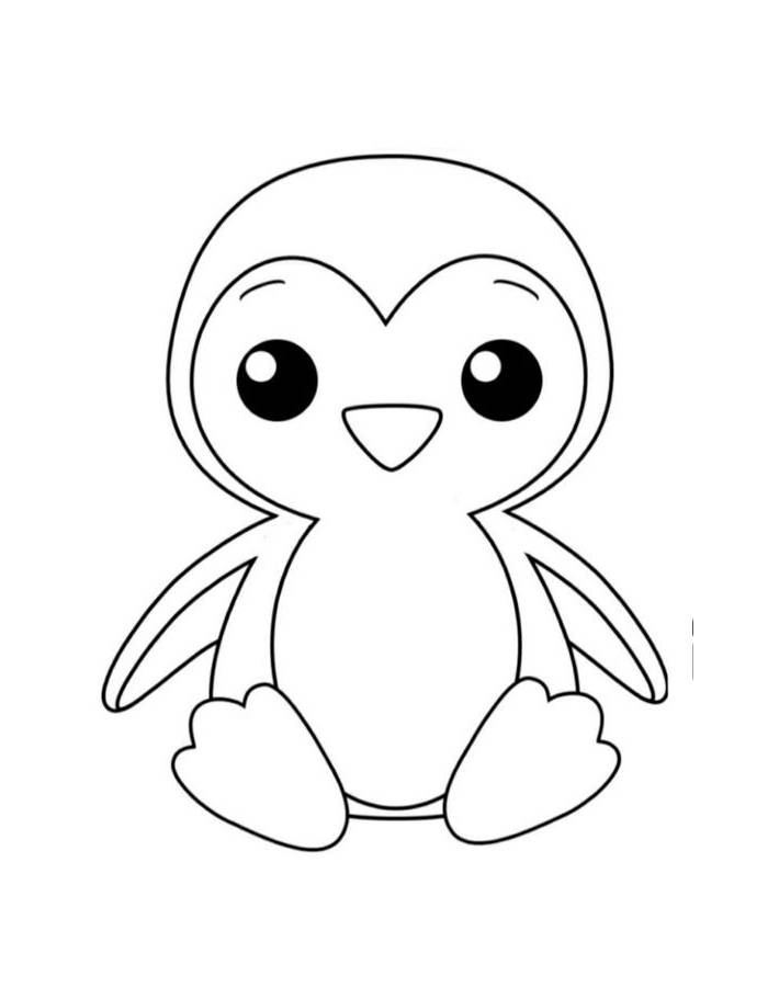 Penguin Picture To Color Coloring Page