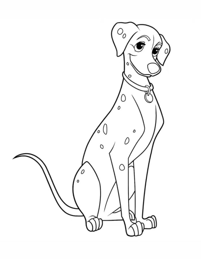 Perdita From One Hundred And One Dalmatians Coloring Page