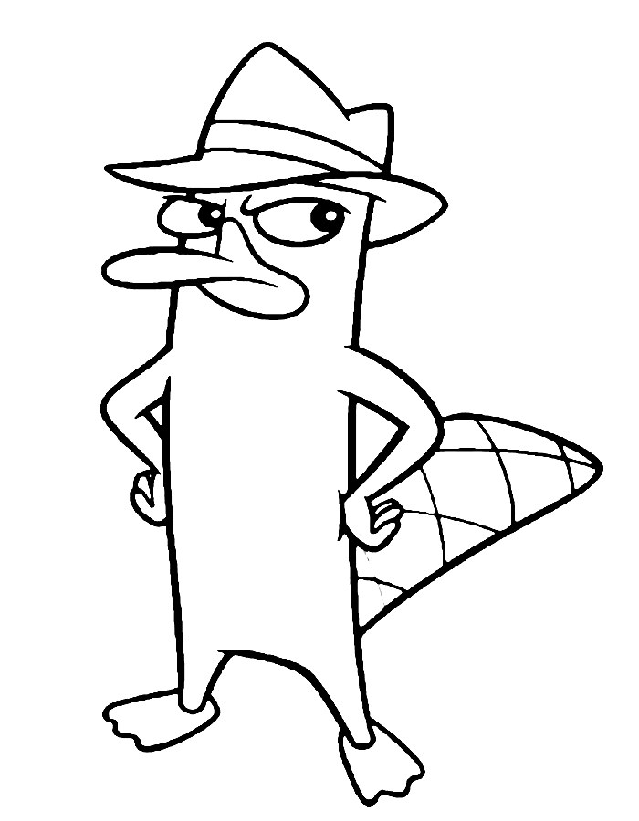 Perry The Platypus Coloring Page