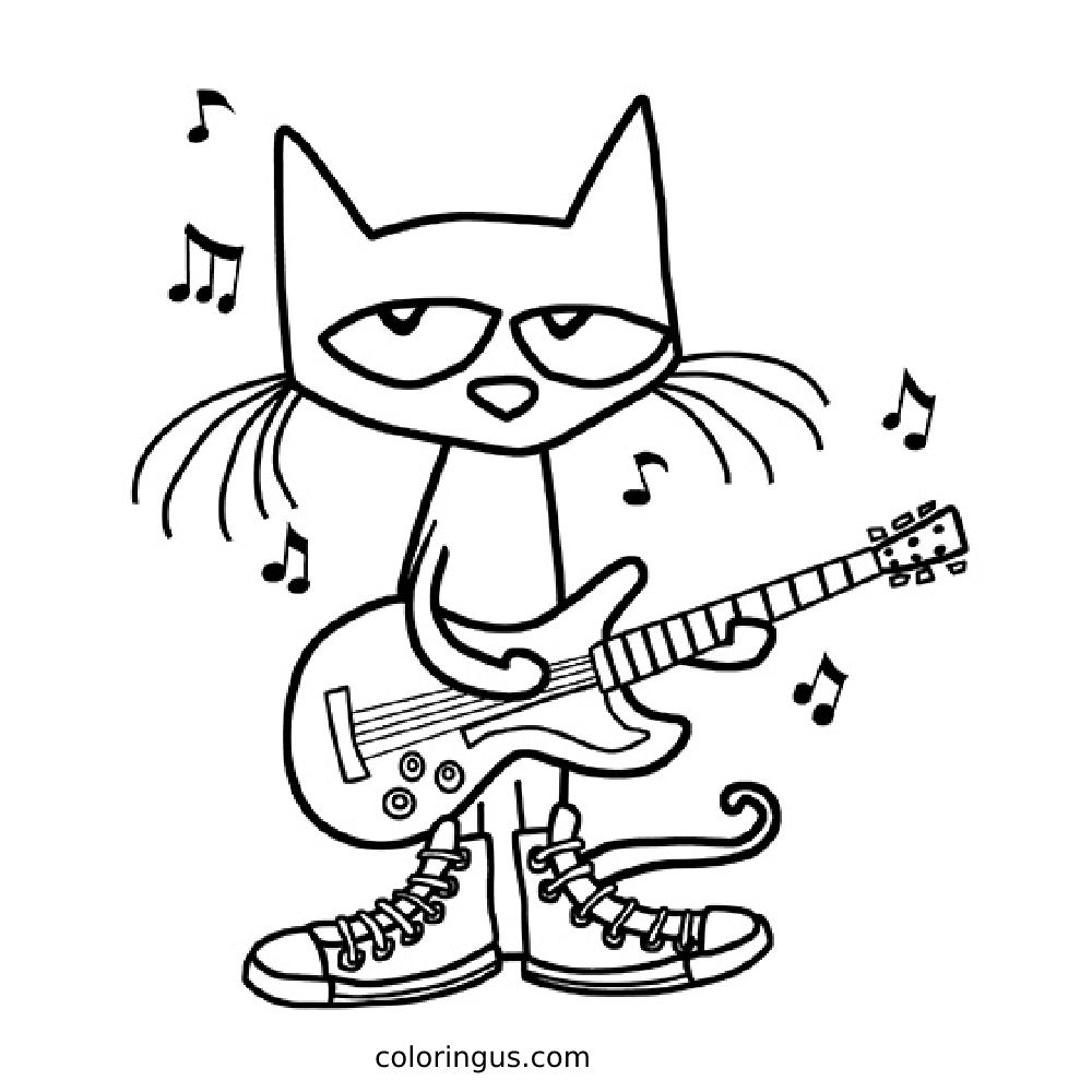 Pete the cat coloring sheets - Coloringus