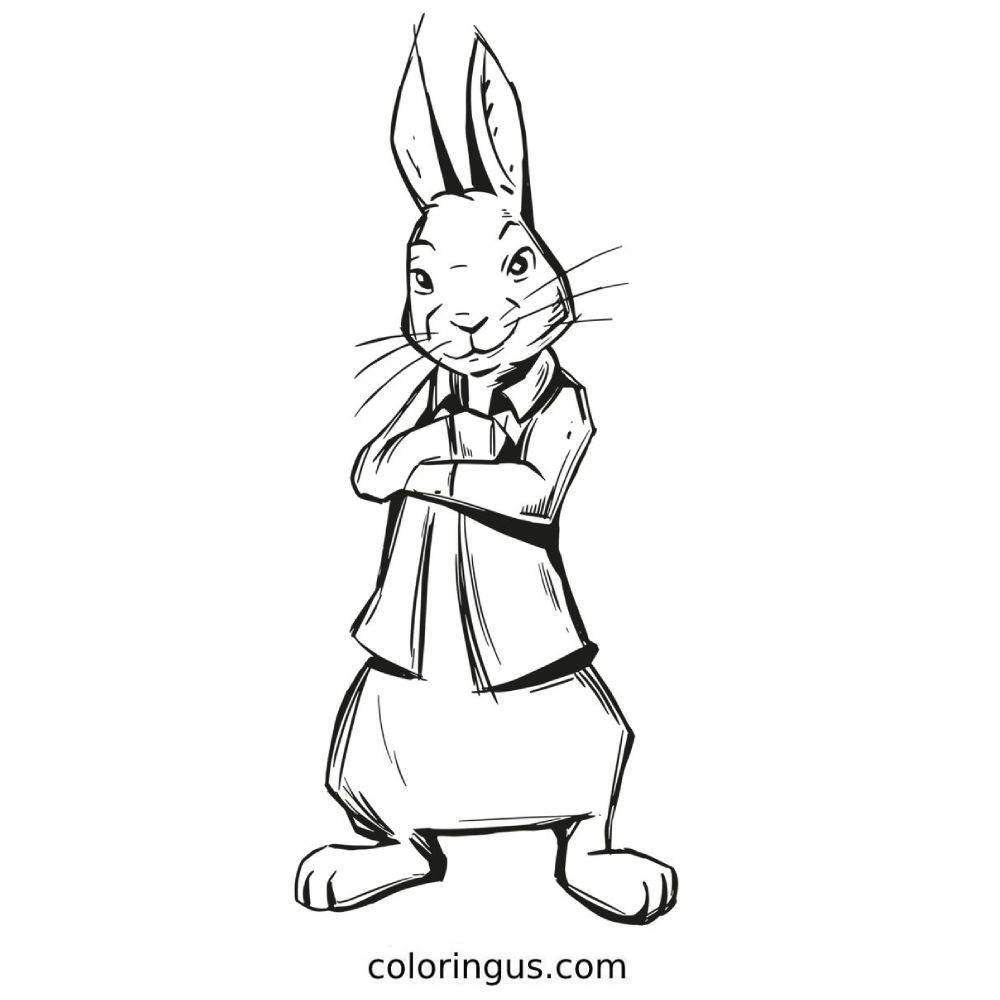 Peter Rabbit Image Coloring Page