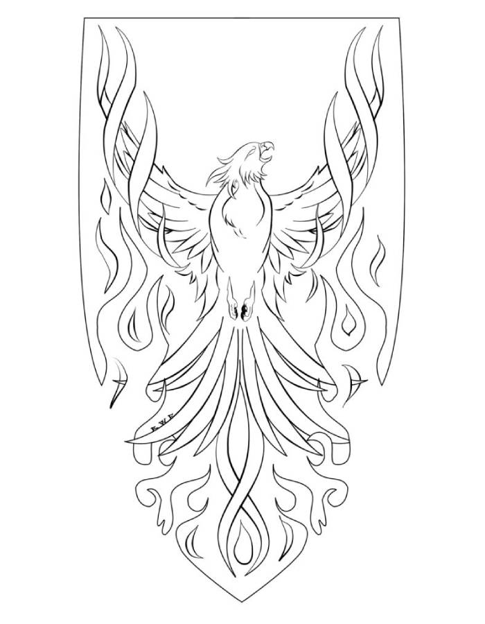 Phoenix Coloring Page